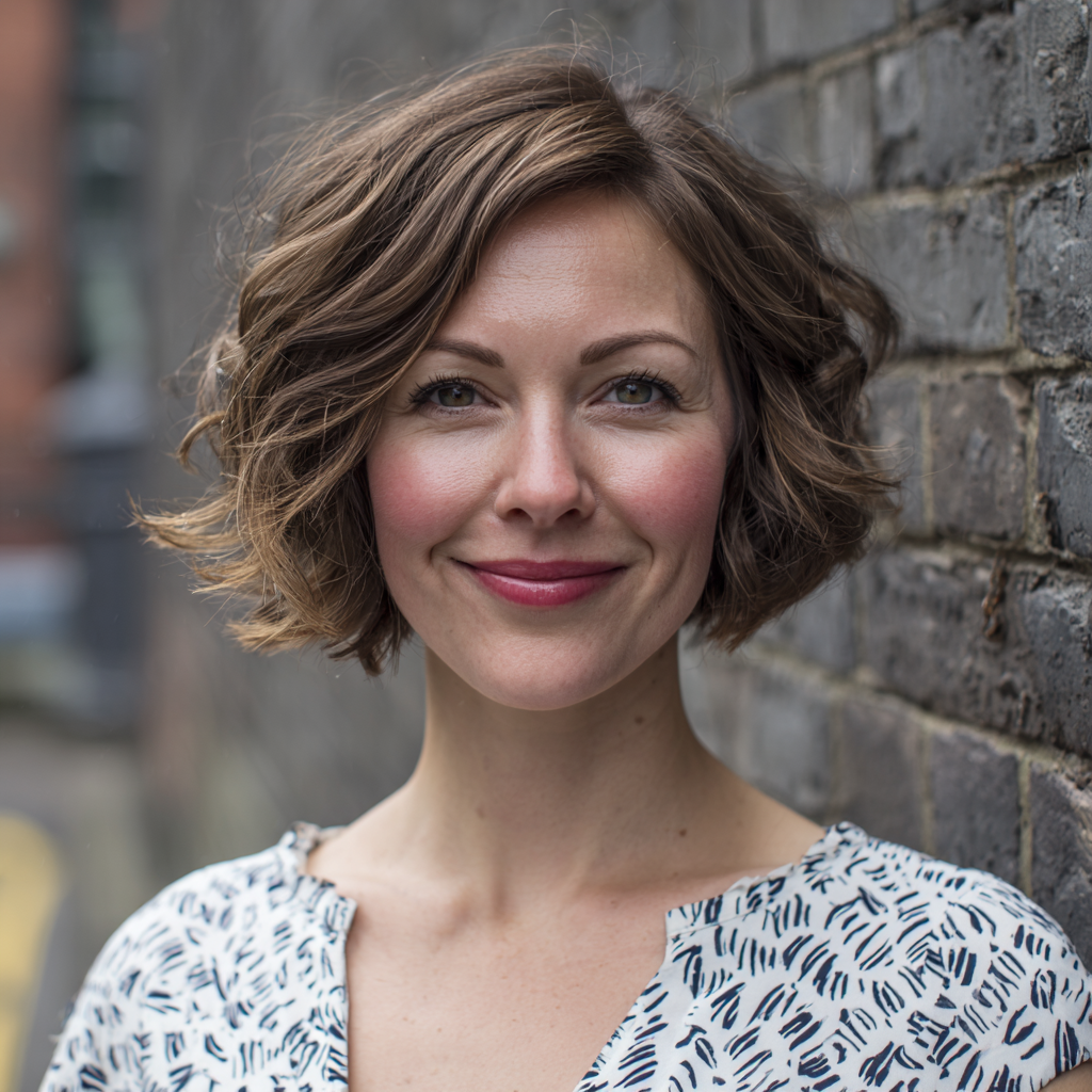 Stylish Textured Bob with Soft Waves