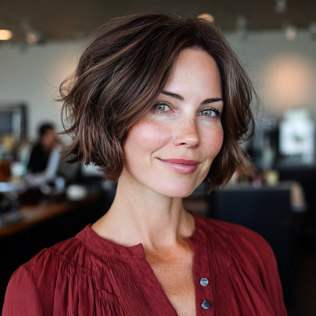 Textured Bouncy Bob with Effortless Volume