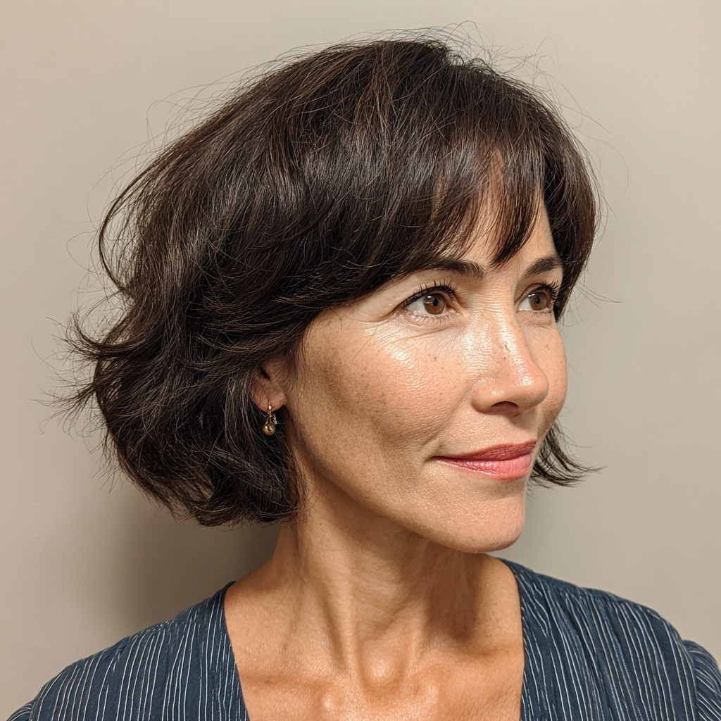 Textured Mushroom Bob with Soft Layers