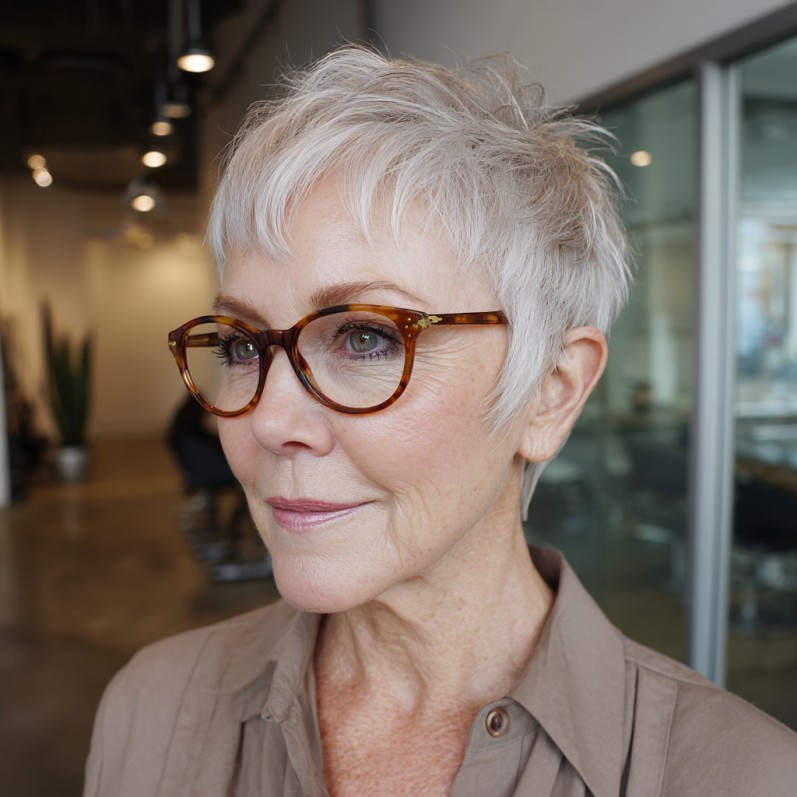 Textured Razor Pixie Cut with Effortless Lift