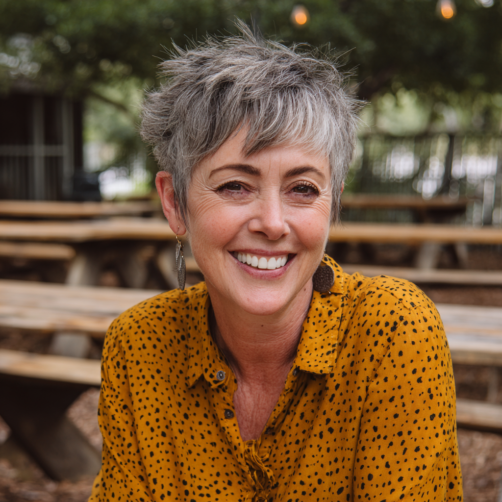 Textured Silver Pixie with Soft Bangs