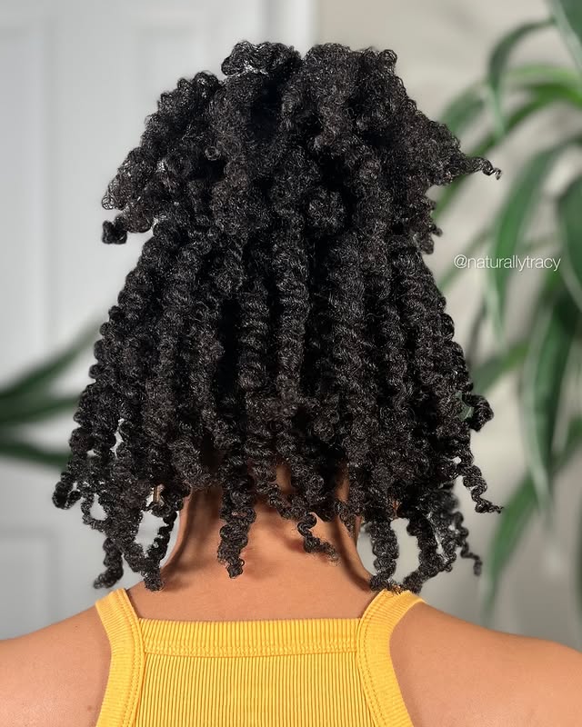 Textured Twist Out with Defined Curls