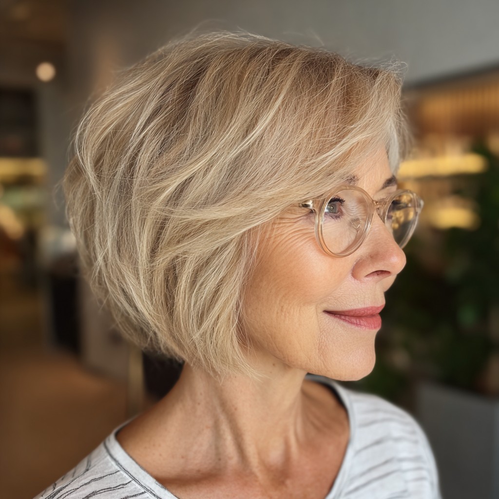 Chic Textured Bob with Soft Waves