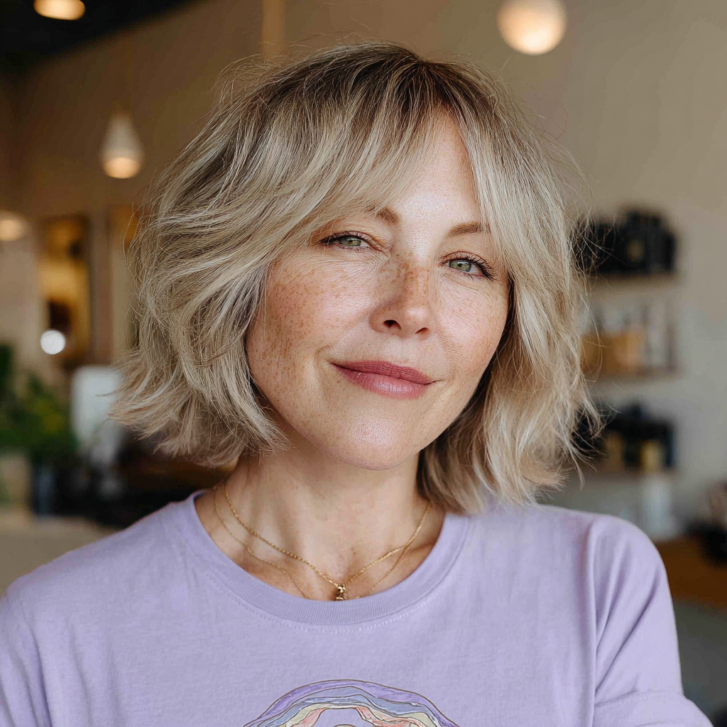 Effortless Textured Bob with Soft Waves