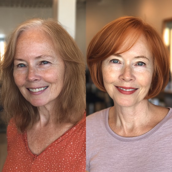 Charming Layered Bob with Subtle Highlights