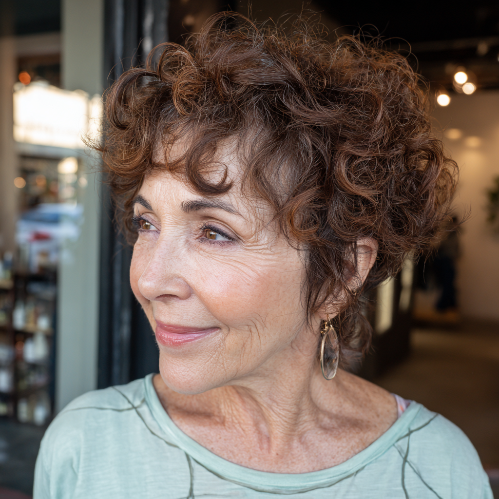 Charming Soft Curly Bob with Subtle Layers