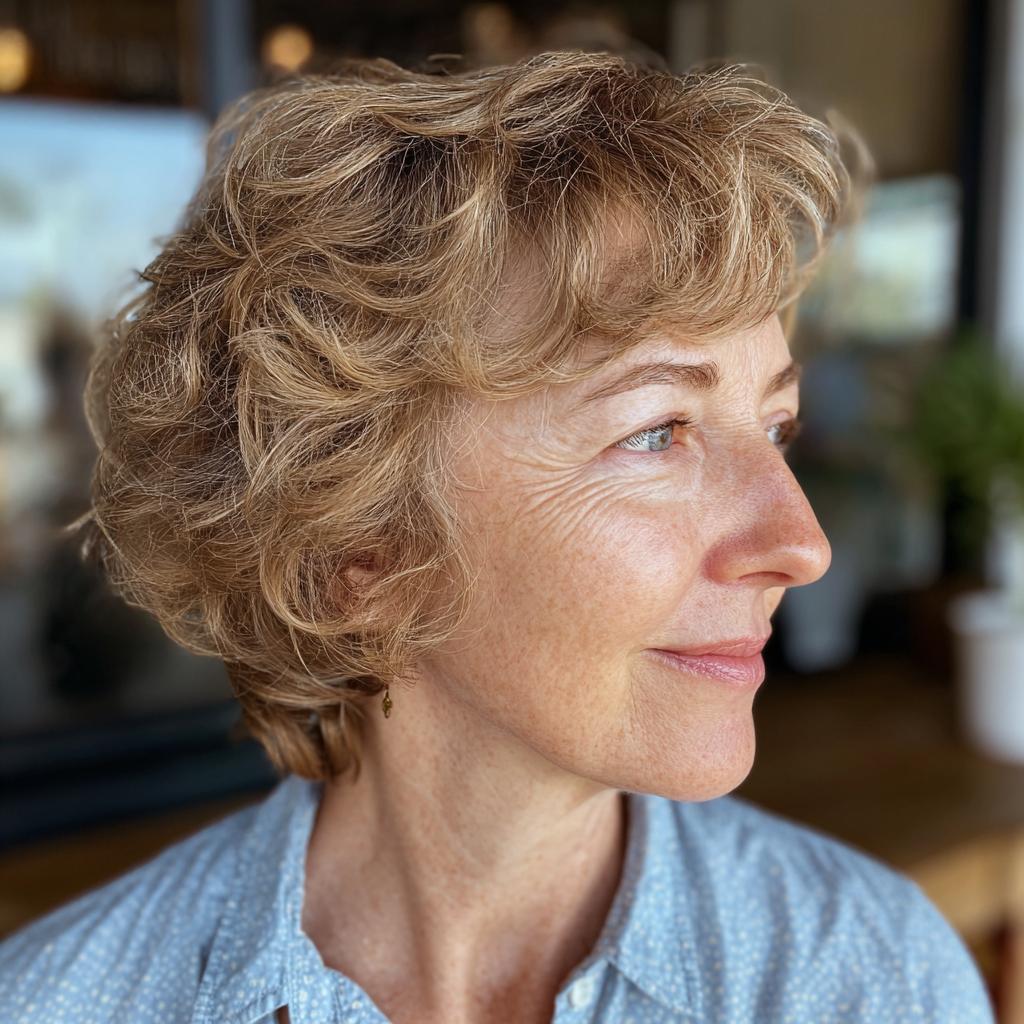 Chic Curly Textured Bob with Soft Layers