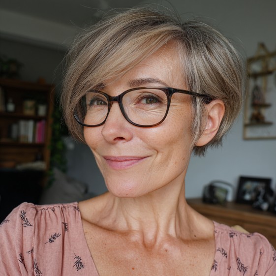 Chic Soft Pixie Cut with Subtle Face-Framing Layers