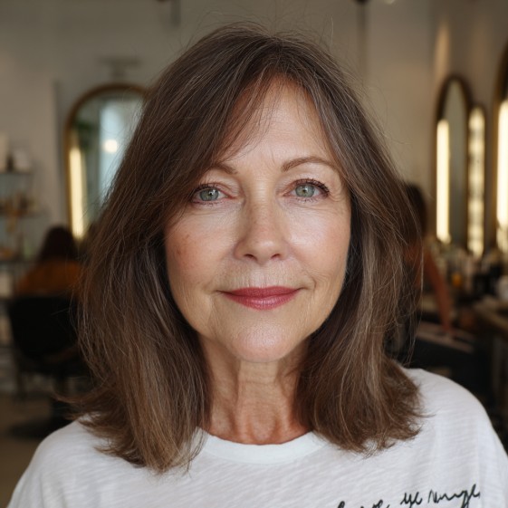 Chic Textured Mid-Length Cut with Face-Frame Layers