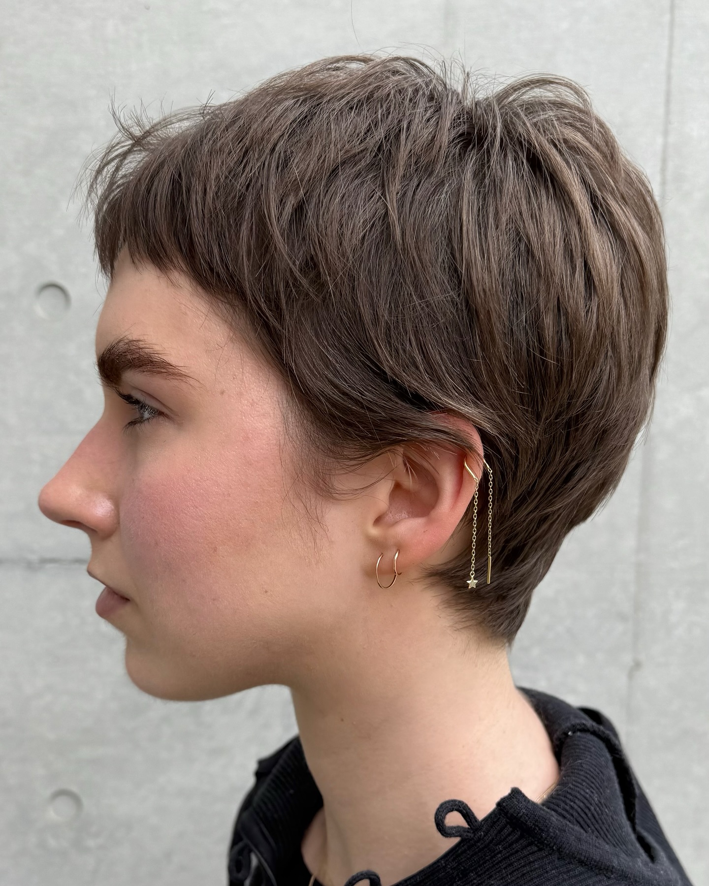 Chic Textured Pixie with Subtle Fringe