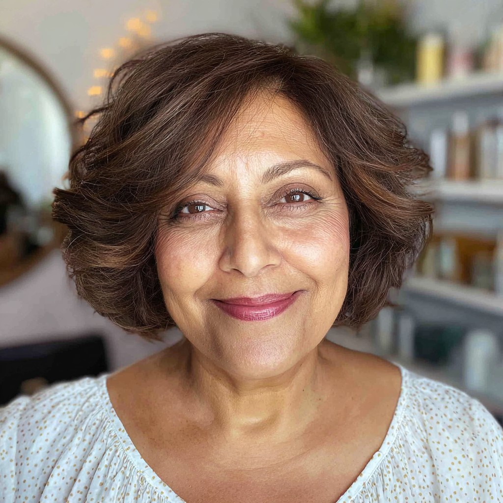 Chic Voluminous Curly Bob