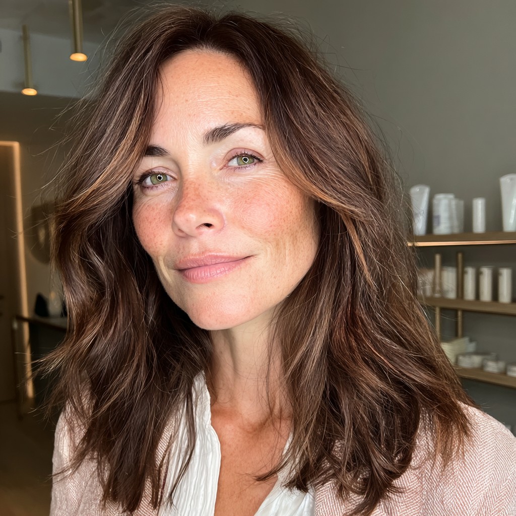 Effortlessly Textured Medium-Length Waves