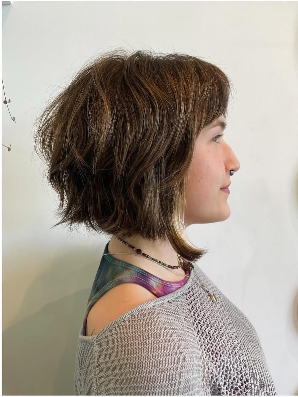 Playful Frayed Bob with Textured Layers