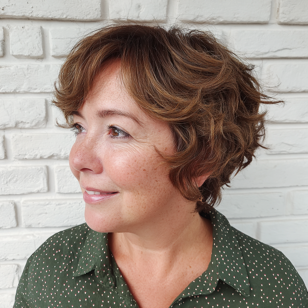 Playful Textured Short Cut with Soft Curls