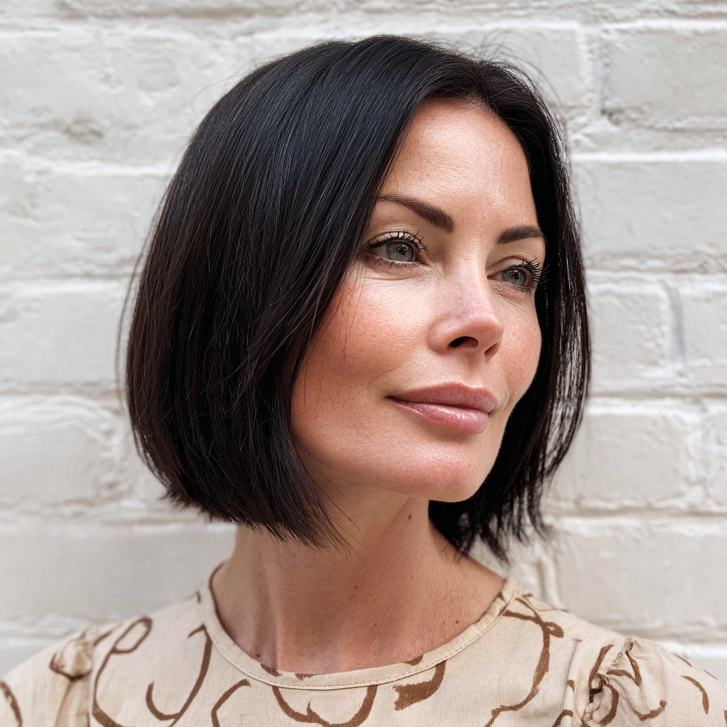 Sleek Classic A-Line Bob with Subtle Textured Ends