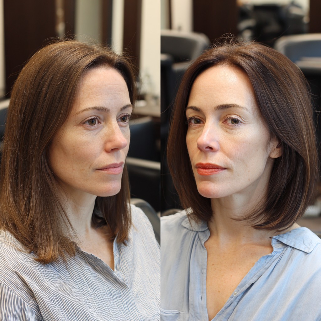 Sleek Medium-Length Blunt Bob