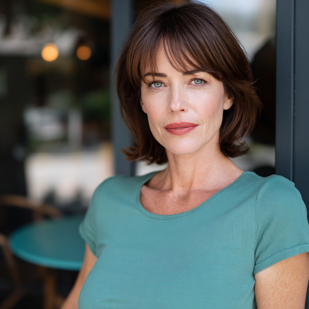 Soft Layered Bob with Wispy Bangs