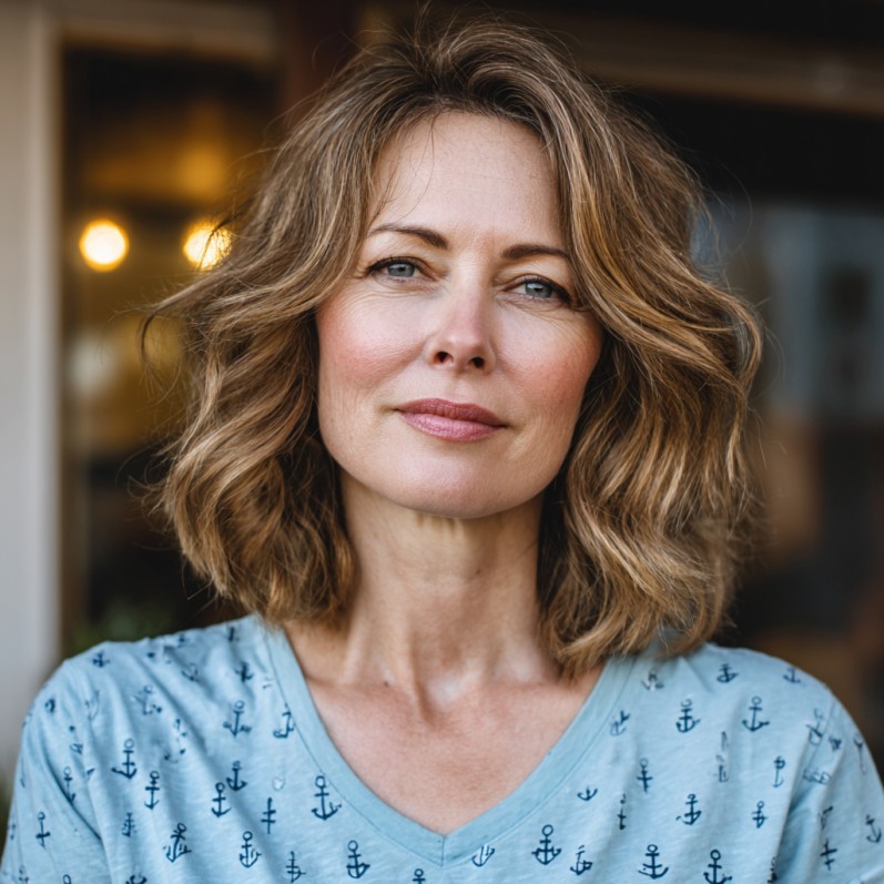 Soft Textured Bob with Effortless Waves