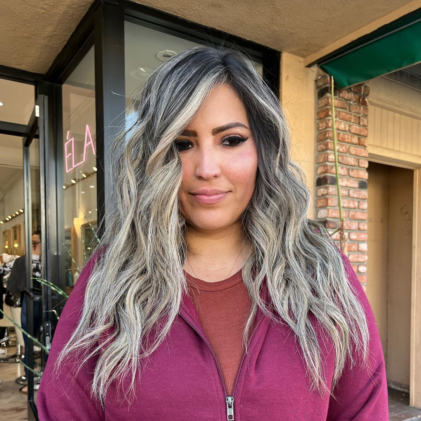 Soft Textured Long Waves with Light Blonde Highlights