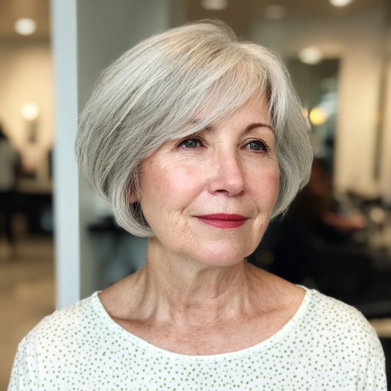 Softly Textured Inverted Bob with Feathered Layers
