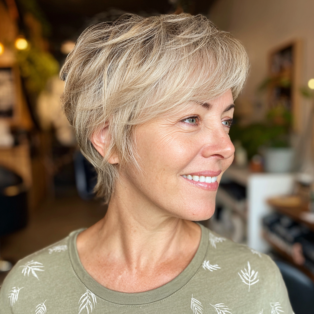 Softly Textured Short Cut with Feathered Layers