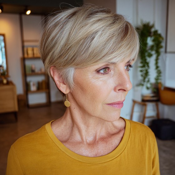 Stylish Softly Textured Short Cut with Face-Framing Layers