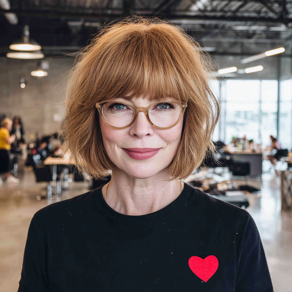 Stylish Textured Bob with Soft Bangs