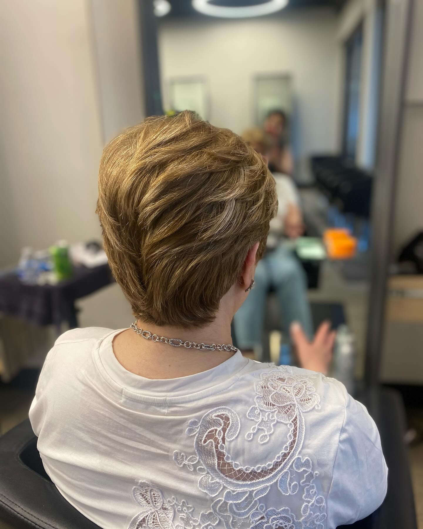 Textured Golden Layered Pixie Cut