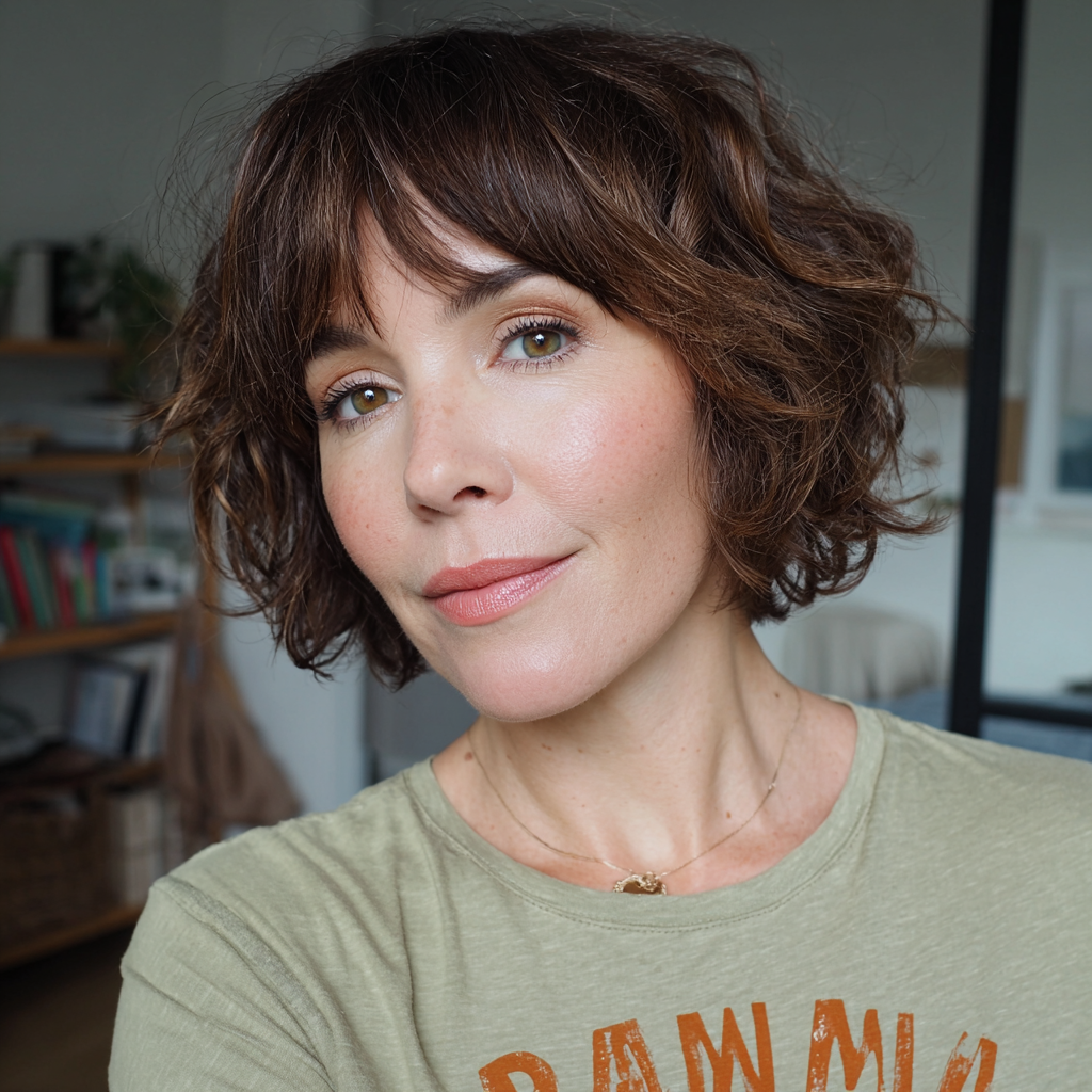 Chic Textured Bob with Natural Movement