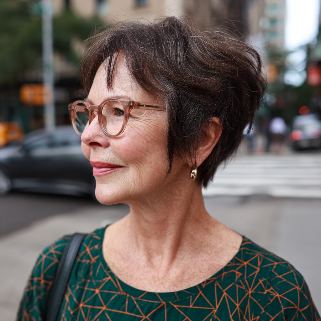 Choppy Textured Pixie with Soft Bangs
