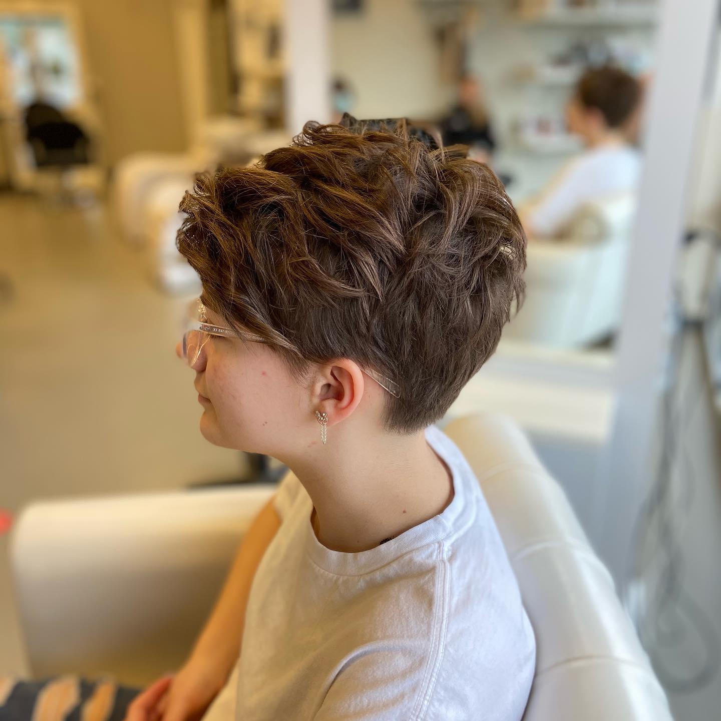 Choppy Textured Pixie with Soft Waves