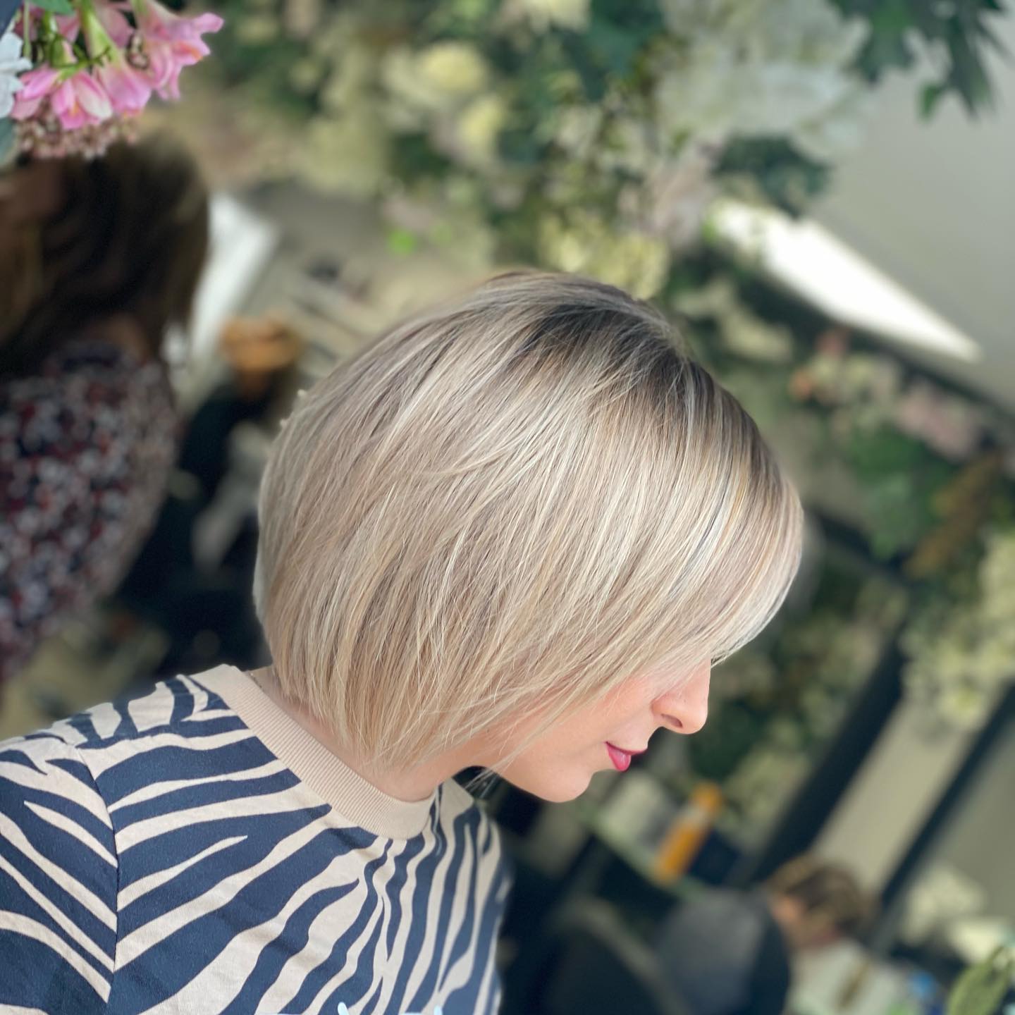 Contemporary Blunt Cut with Soft Blonde Tones