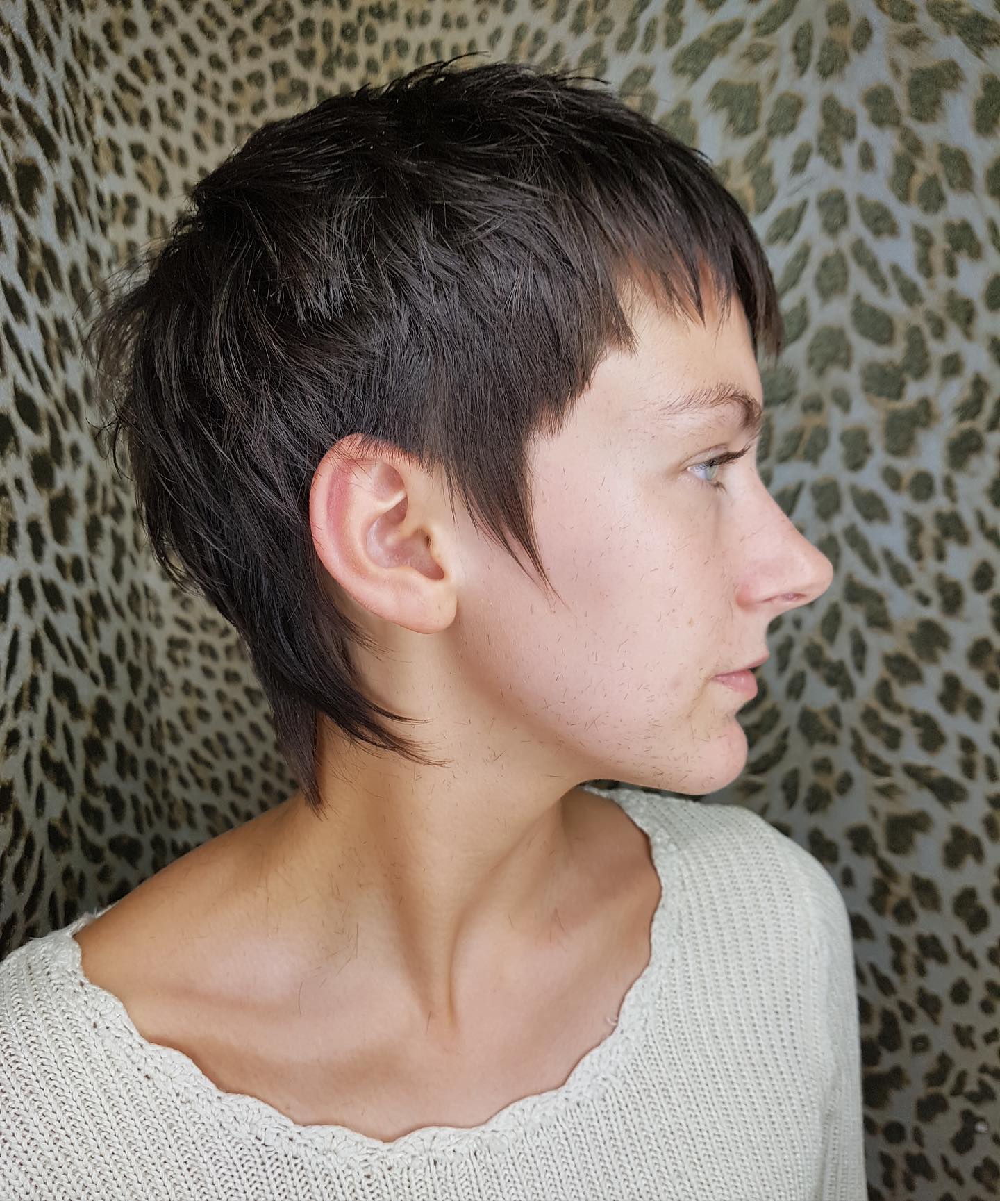 Edgy Textured Pixie Cut with Long Layers