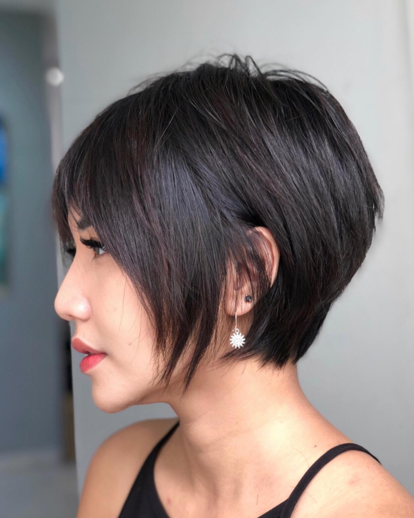 Edgy Textured Pixie Cut with Side Bangs