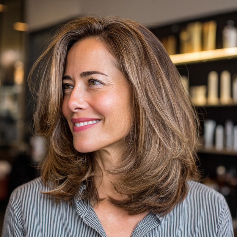 Effortlessly Elegant Layered Cut with Subtle Highlights