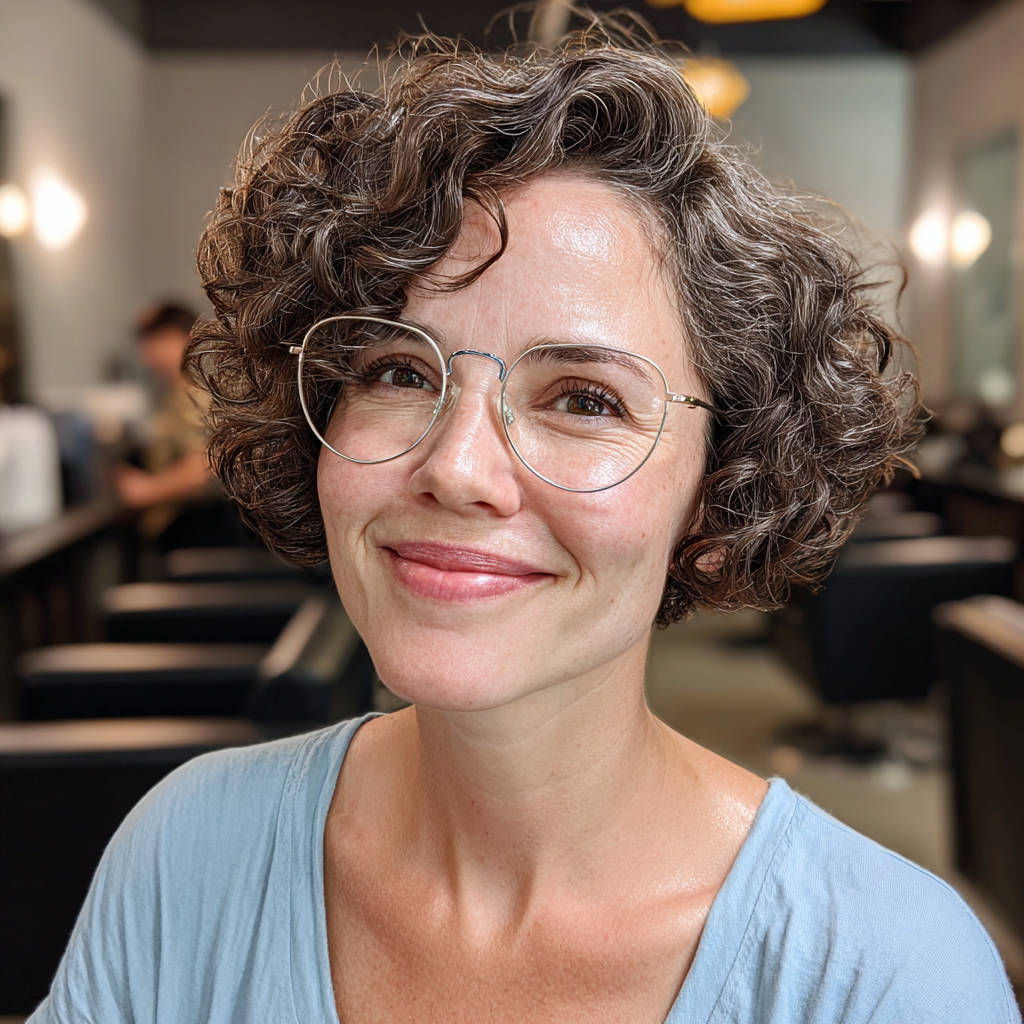 Modern Curly Bob with Defined Texture