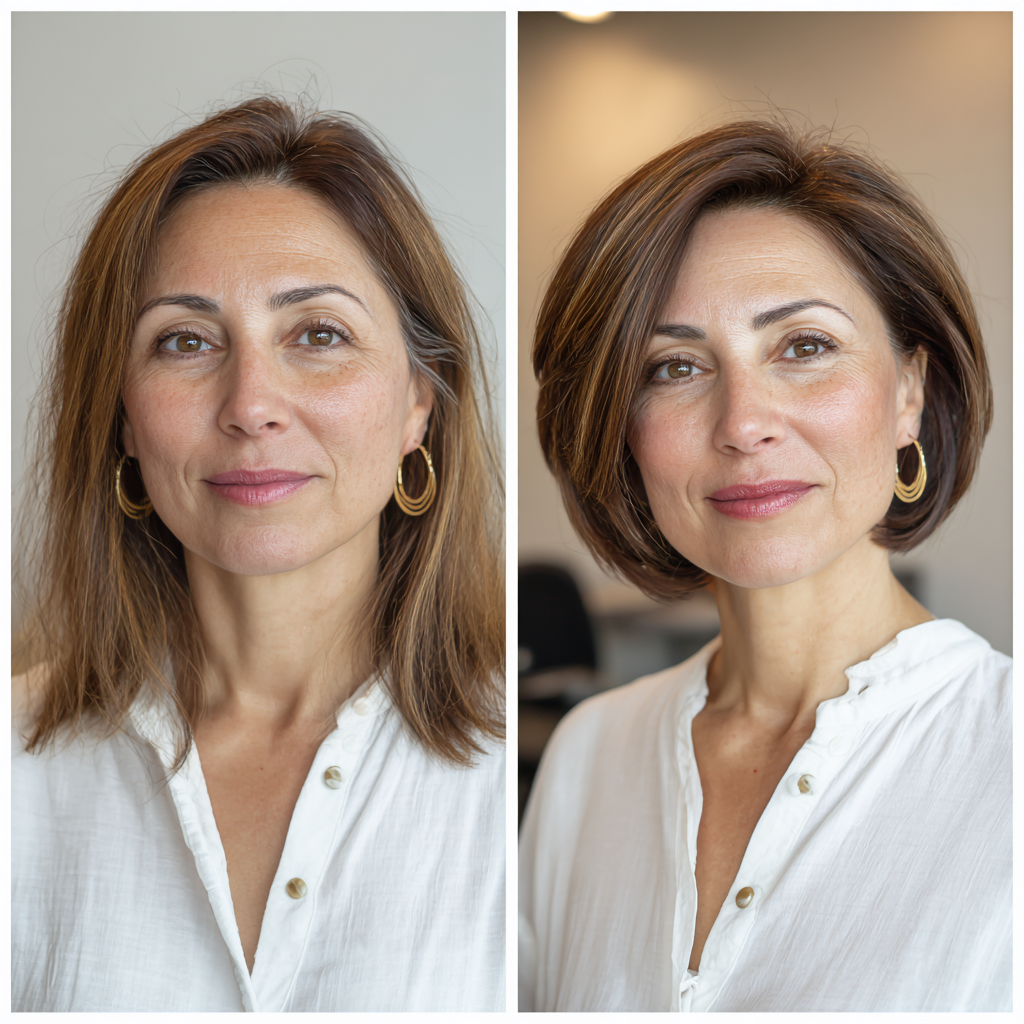 Modern Stacked Bob with Subtle Highlights