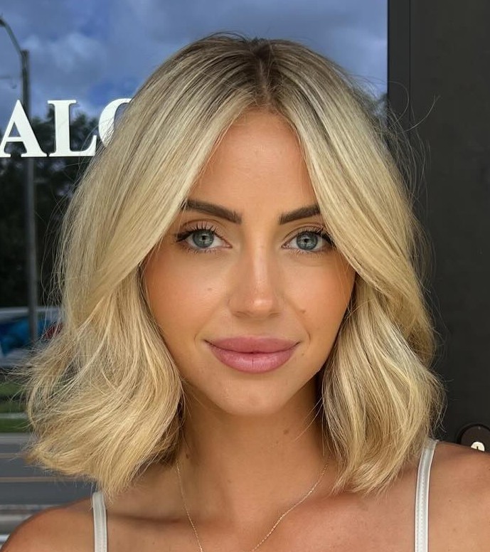 Modern Textured Bob with Soft Blonde Tones