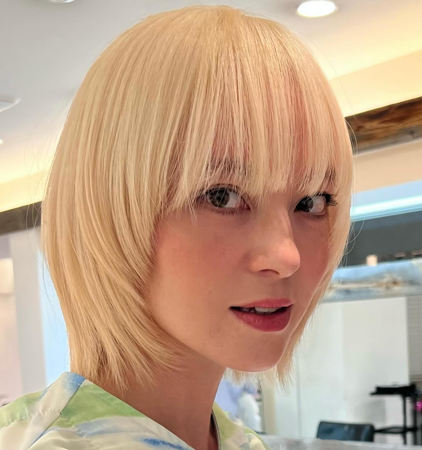 Modern Textured Bob with Wispy Bangs