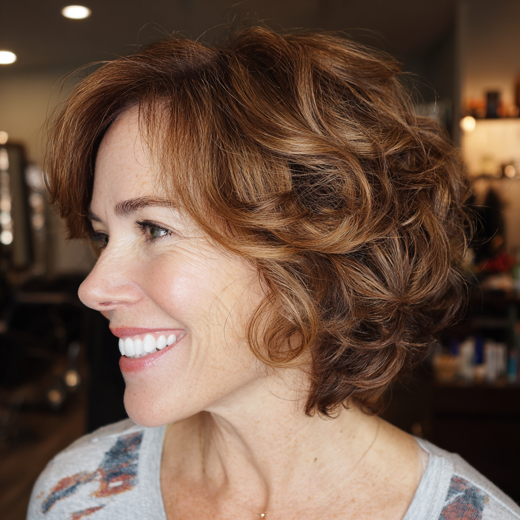 Playful Textured Bob with Soft Curls