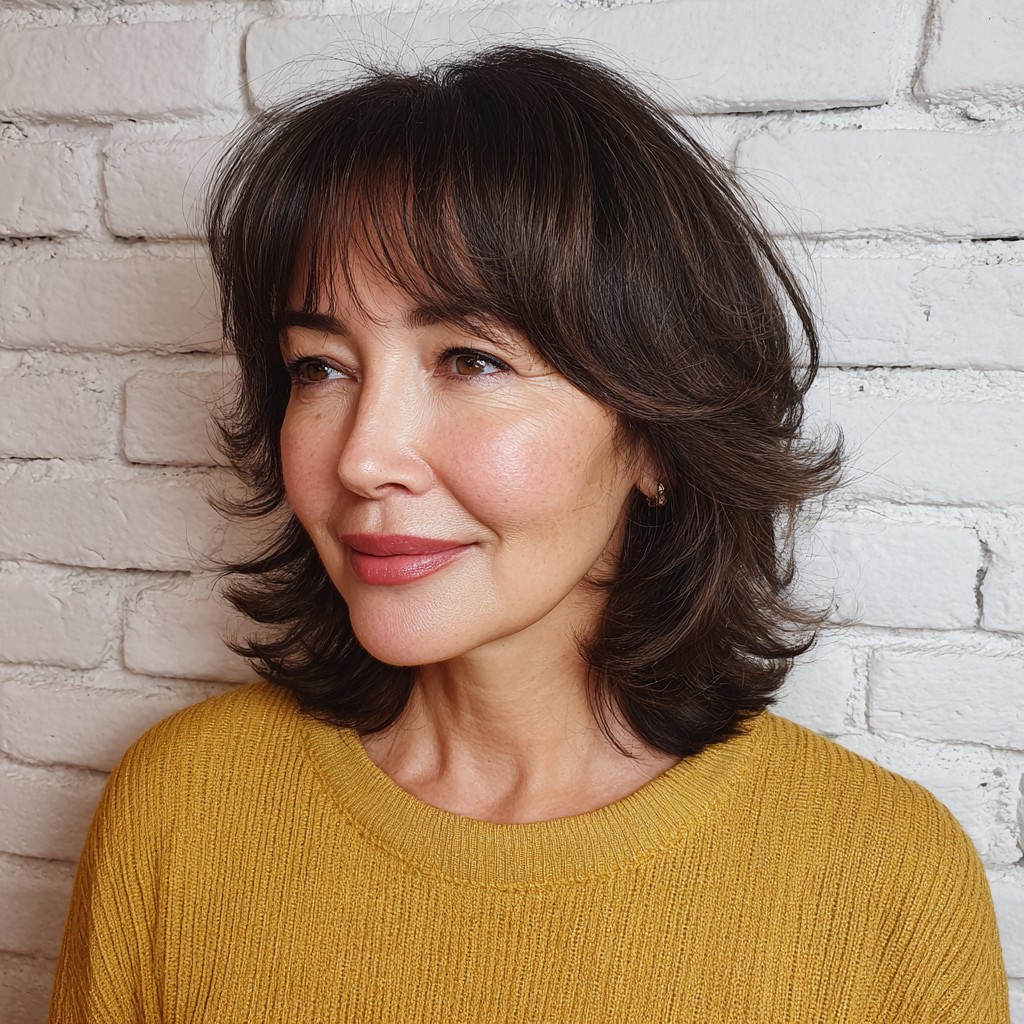 Softly Layered Shag with Wispy Bangs