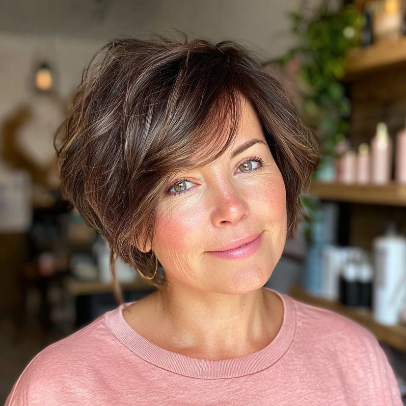 Stylish Textured Medium Pixie Bob with Subtle Volume