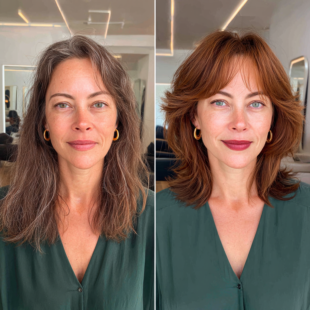 Stylish Textured Midi Bob with Subtle Flicks