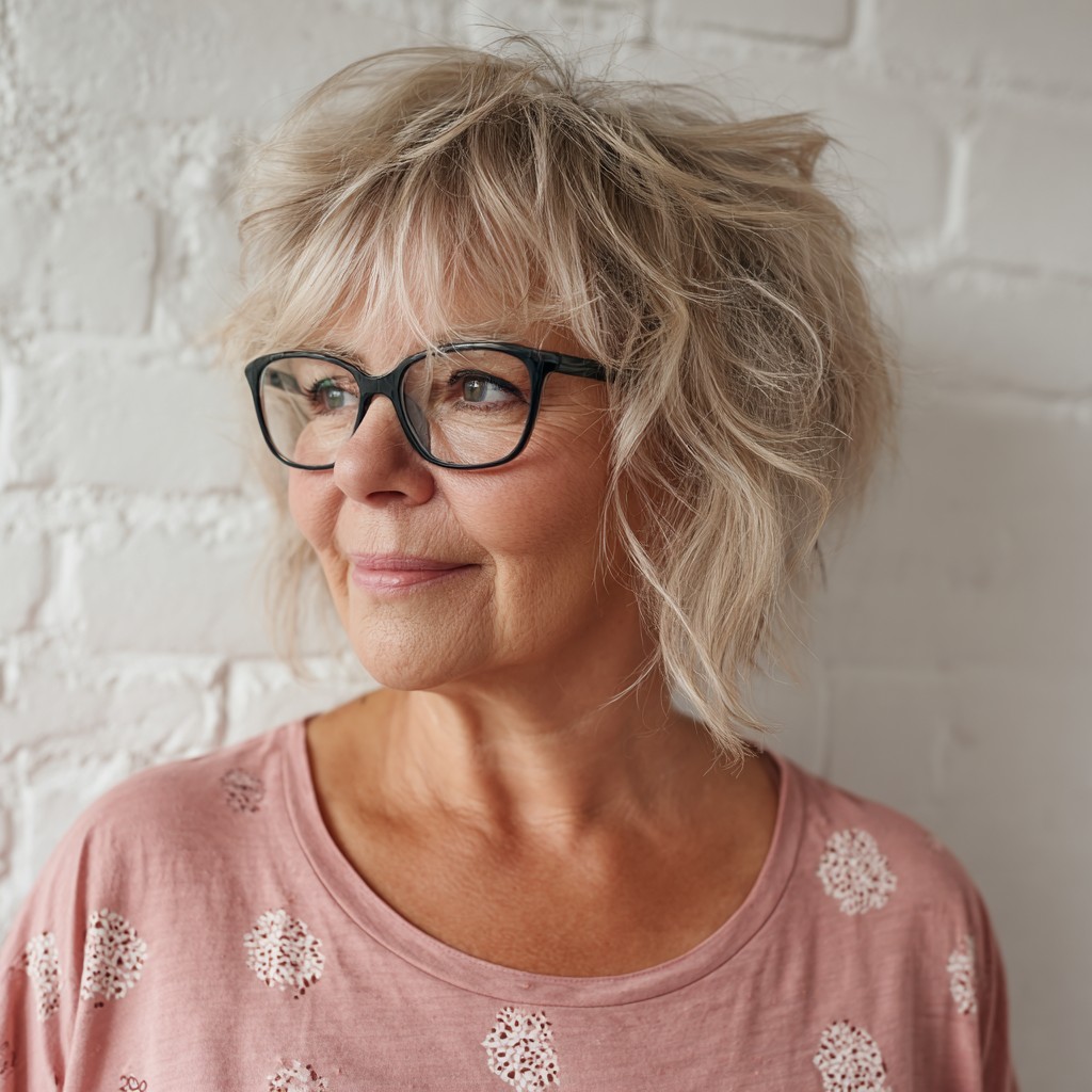 Textured Blonde Wedge Cut with Lively Layers