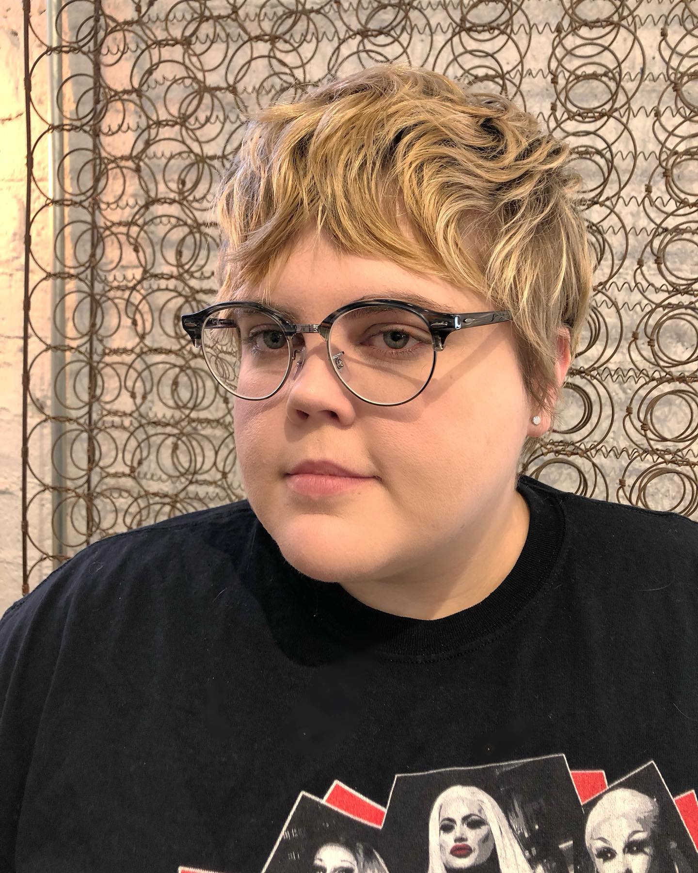 Textured Light Blonde Piecey Pixie Cut with Soft Layers