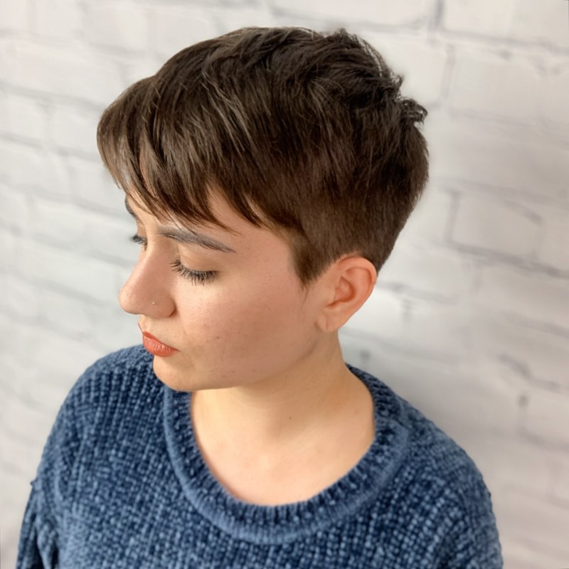 Textured Short Pixie Cut with Subtle Layers