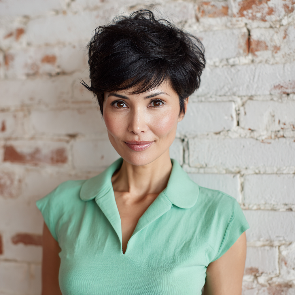 Textured Short Pixie Cut with Volume