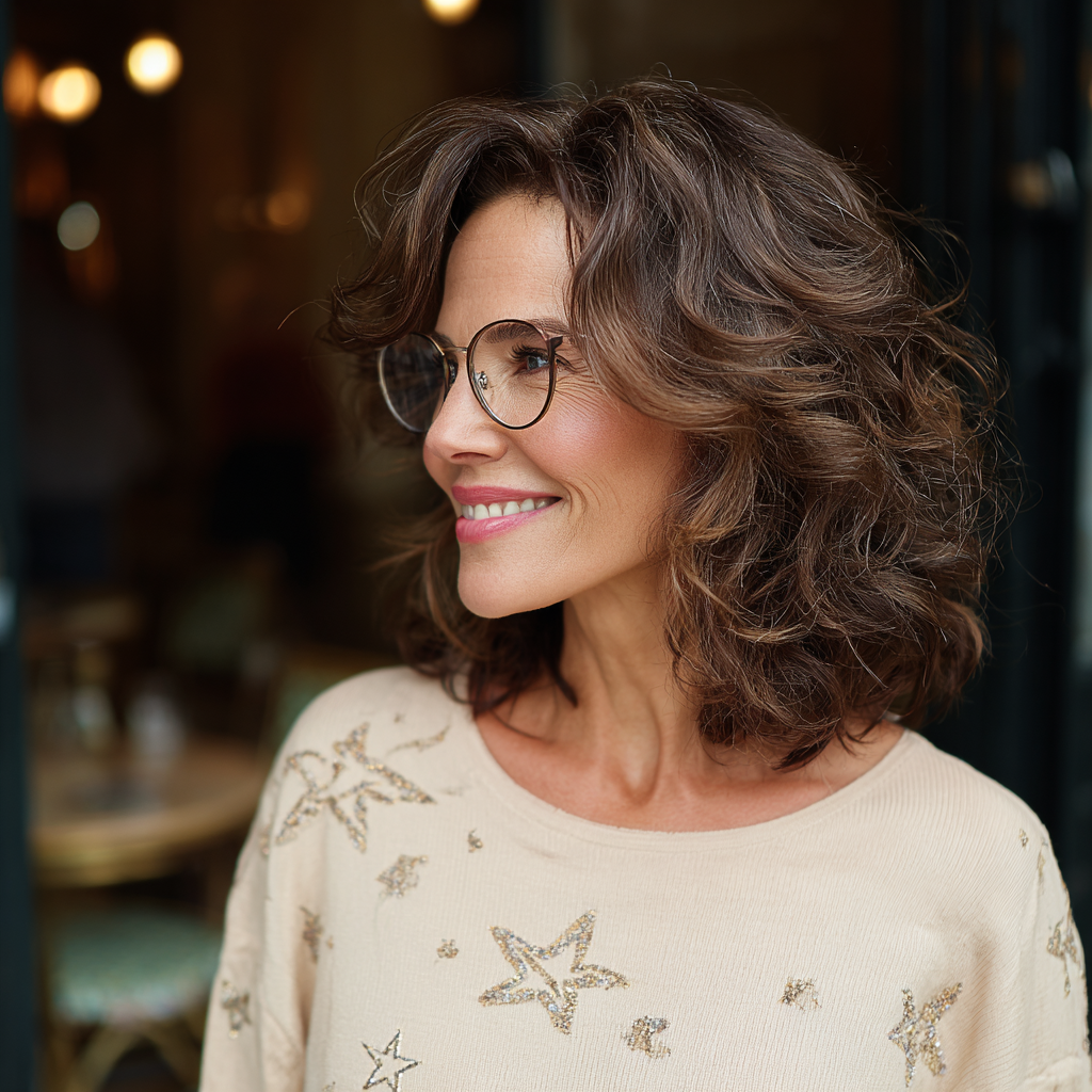 Textured Shoulder-Length Curly Cut with Soft Layers