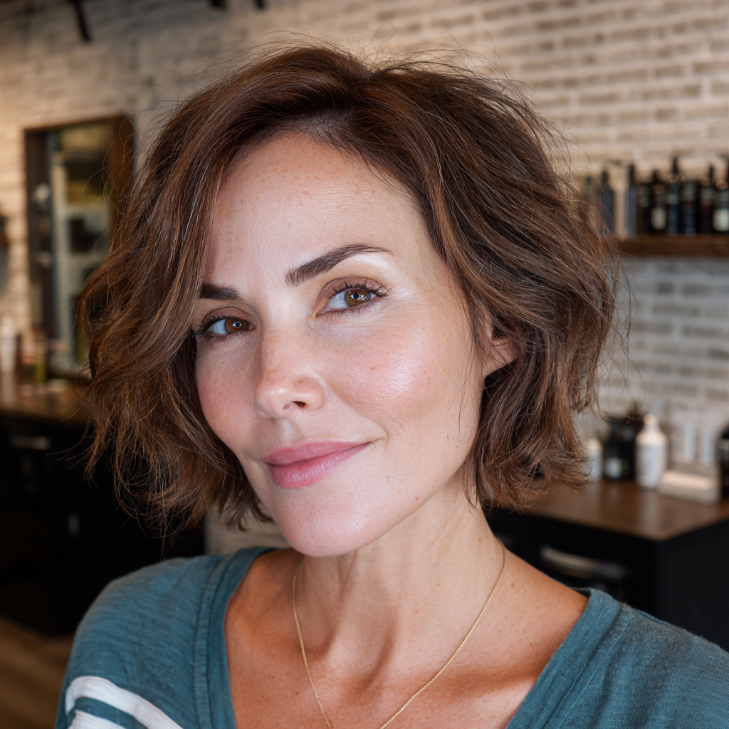 Textured Wavy Bob with Effortless Movement