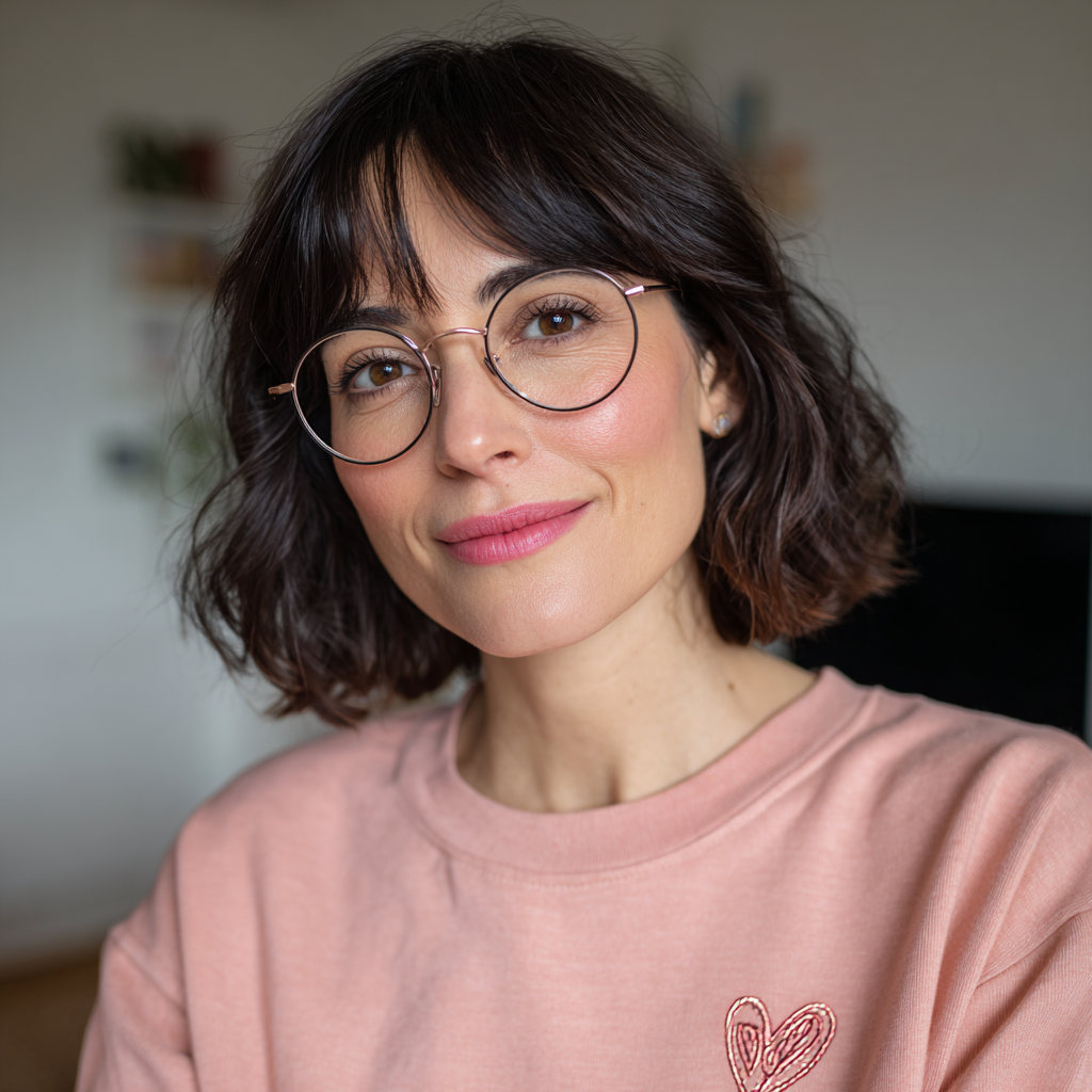 Textured Wavy Bob with Soft Bangs